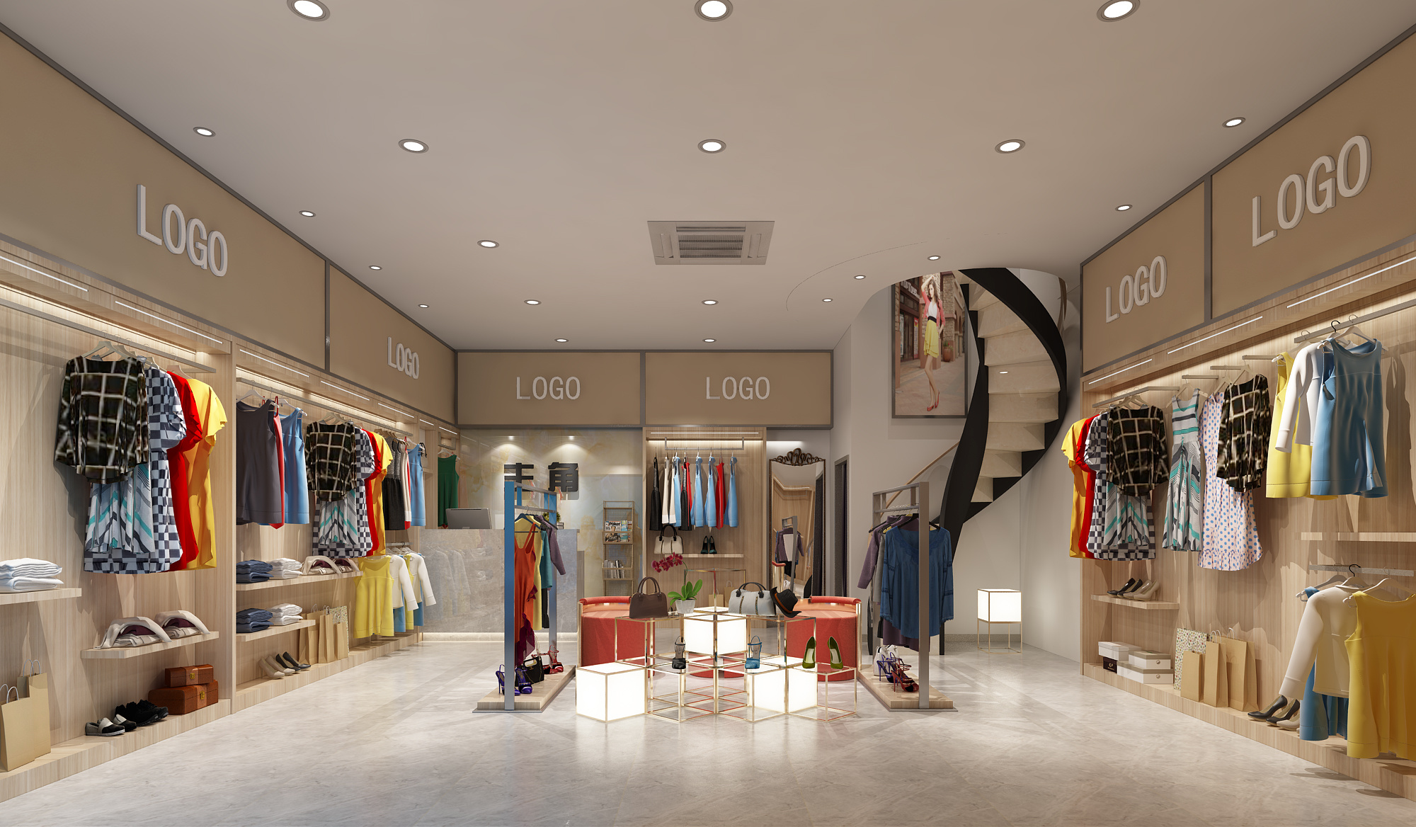 1992效果圖~工裝服裝店